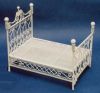 White Wire Double Bed